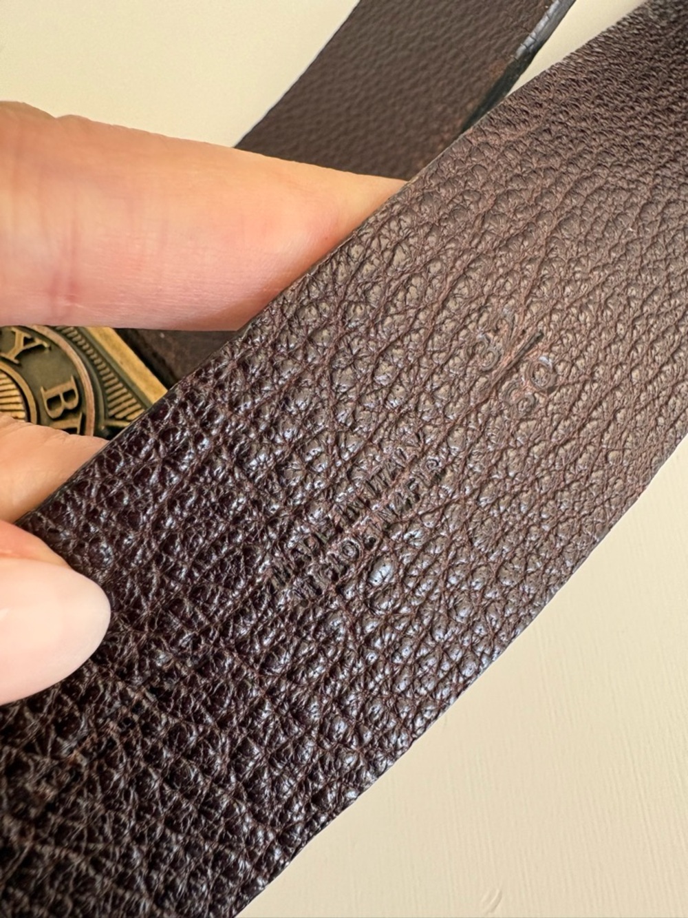 Auth BURBERRY Brown Leather Belt - Picture 9 of 9